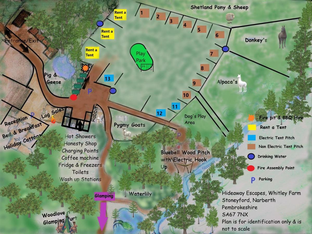 1 Glamping Tent With Kitchen & Electric On Small Family Campsite, No Bedding Supplied Narberth Eksteriør billede